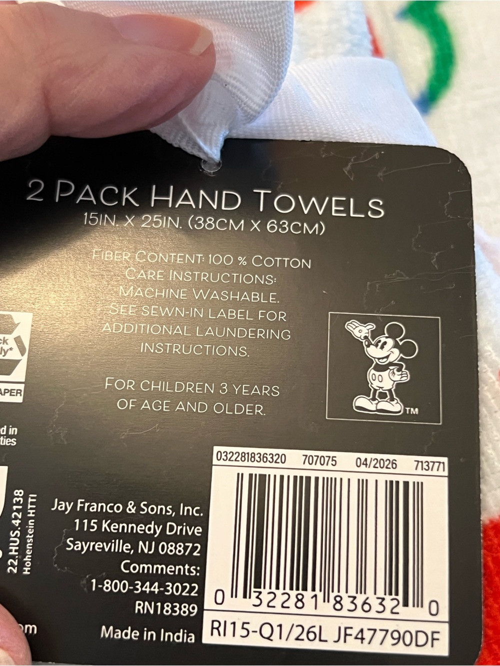 DISNEY NWT 2 sets of 2 MICKEY MOUSE KITCHEN TOWELS - Picture 2 of 7